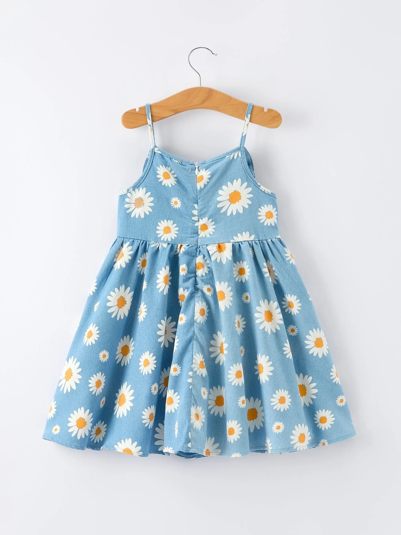 Spring Daisy Girls' Blue Dress - Image 2