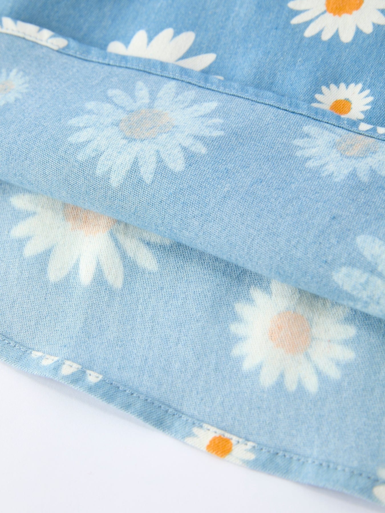 Spring Daisy Girls' Blue Dress - Image 5