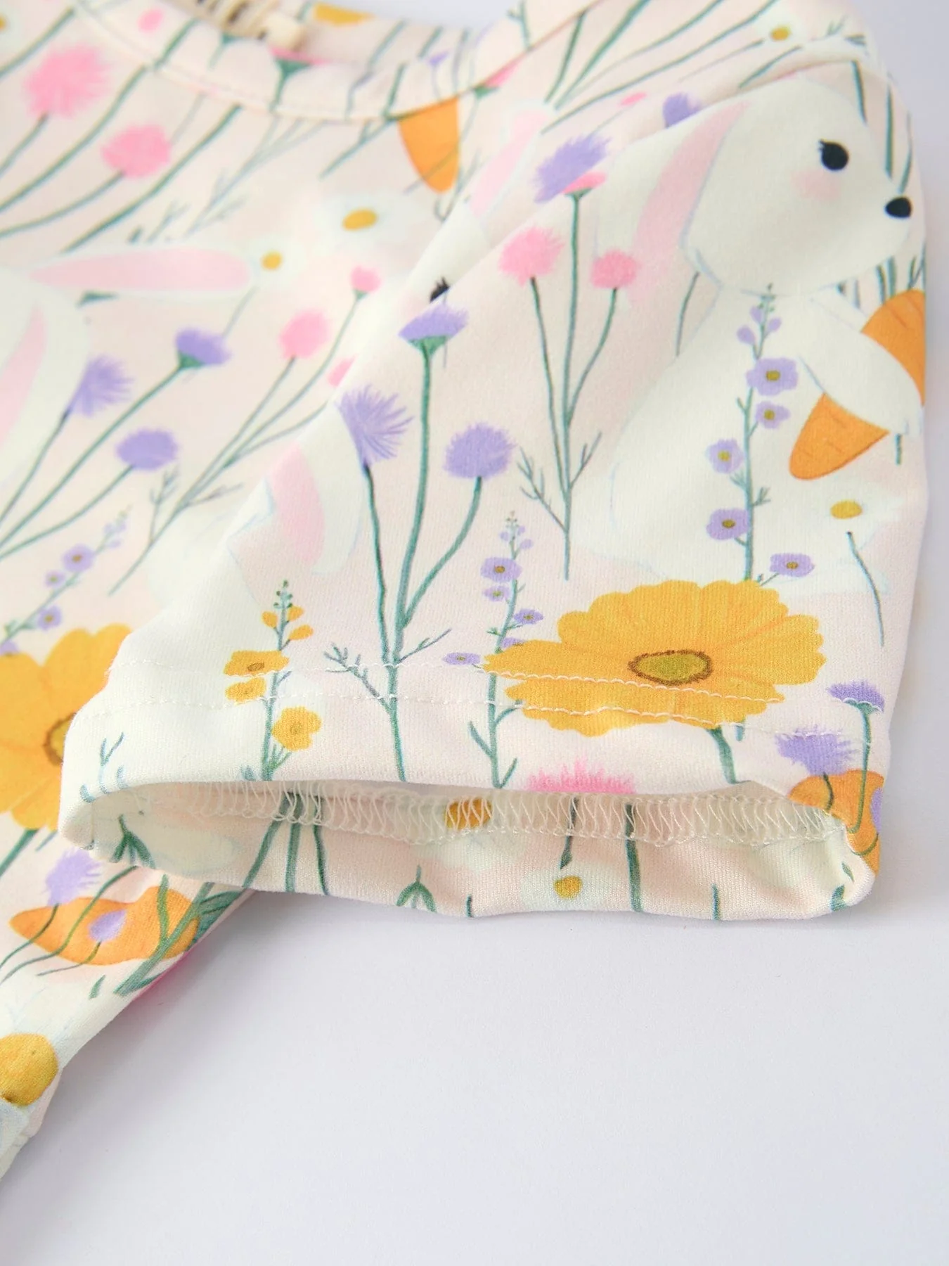 Spring Easter Bunny Yellow Floral Girls Dress - Image 4
