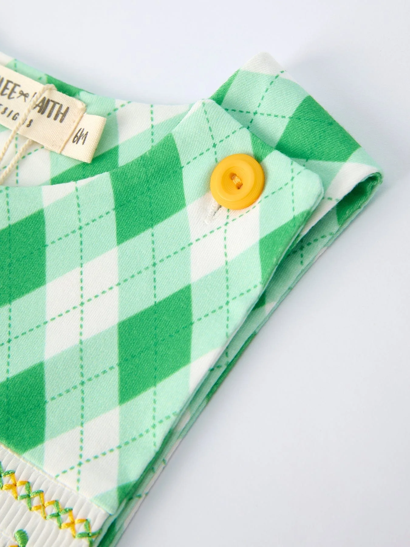 Spring Golf Embroidered Baby Boys Smocked Romper - Image 3