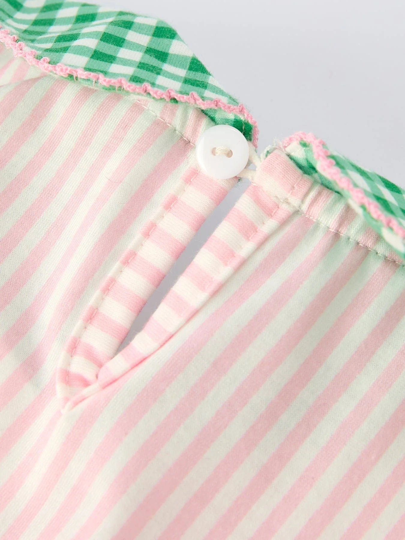 St. Patrick's Day Shamrock Girls' Striped Plaid Dress - Image 5