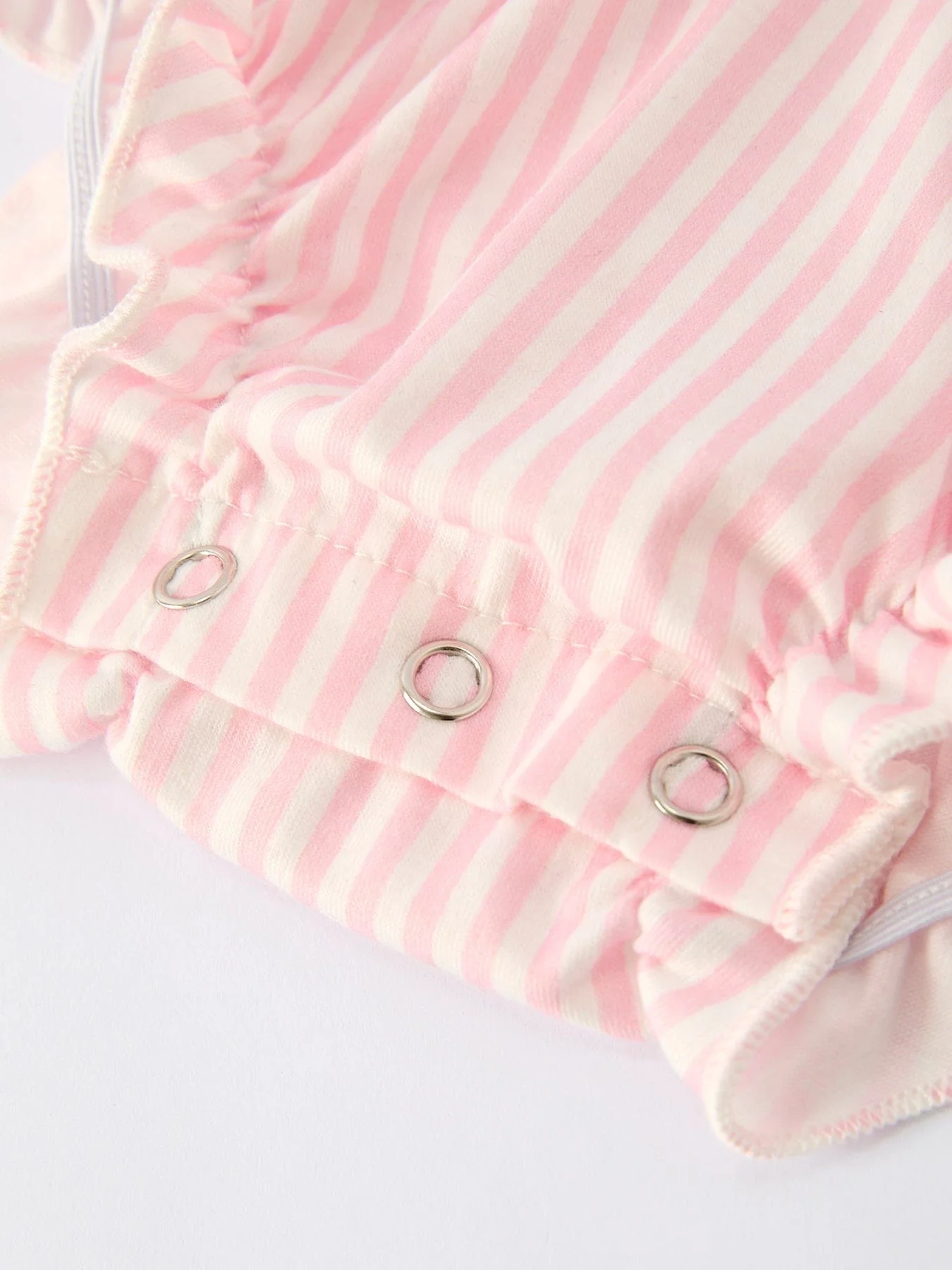 St. Patrick's Day Shamrock Striped Plaid Baby Girl Romper - Image 5