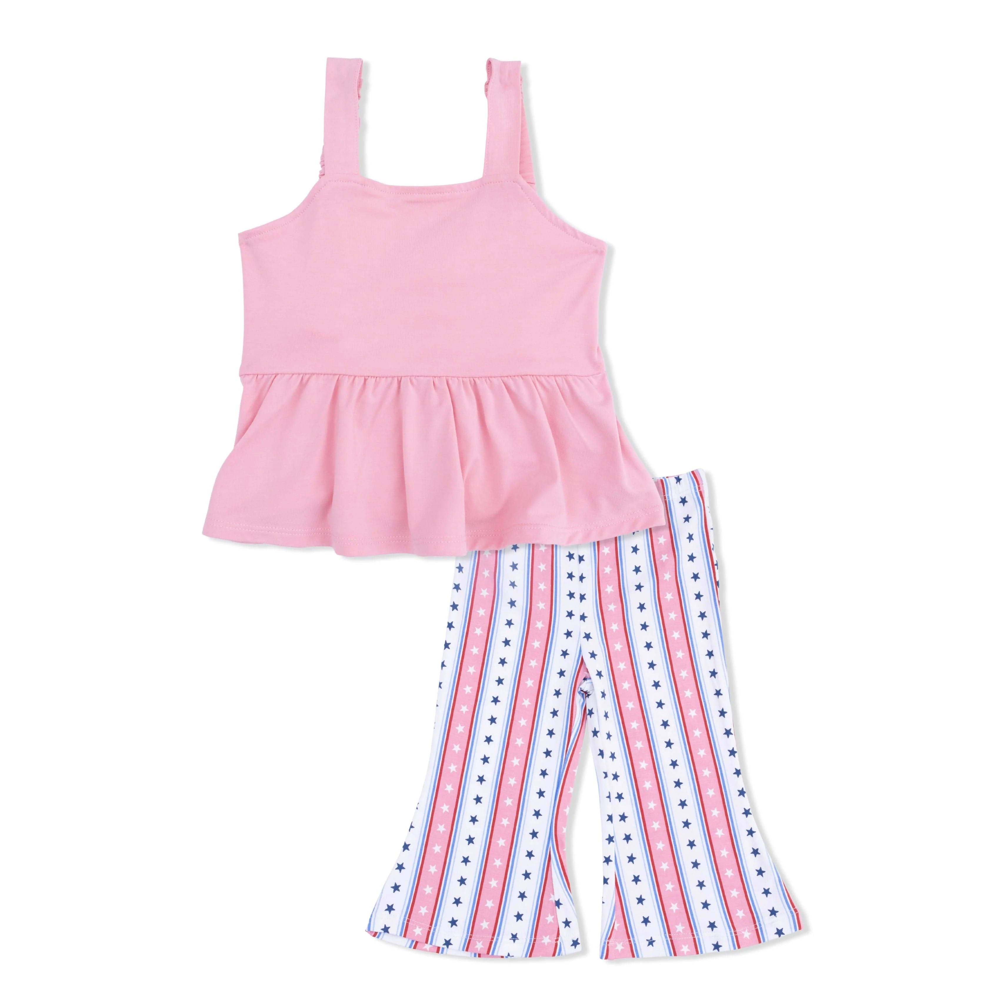 Peplum Tank with Baby Bells - Stars and Stripes