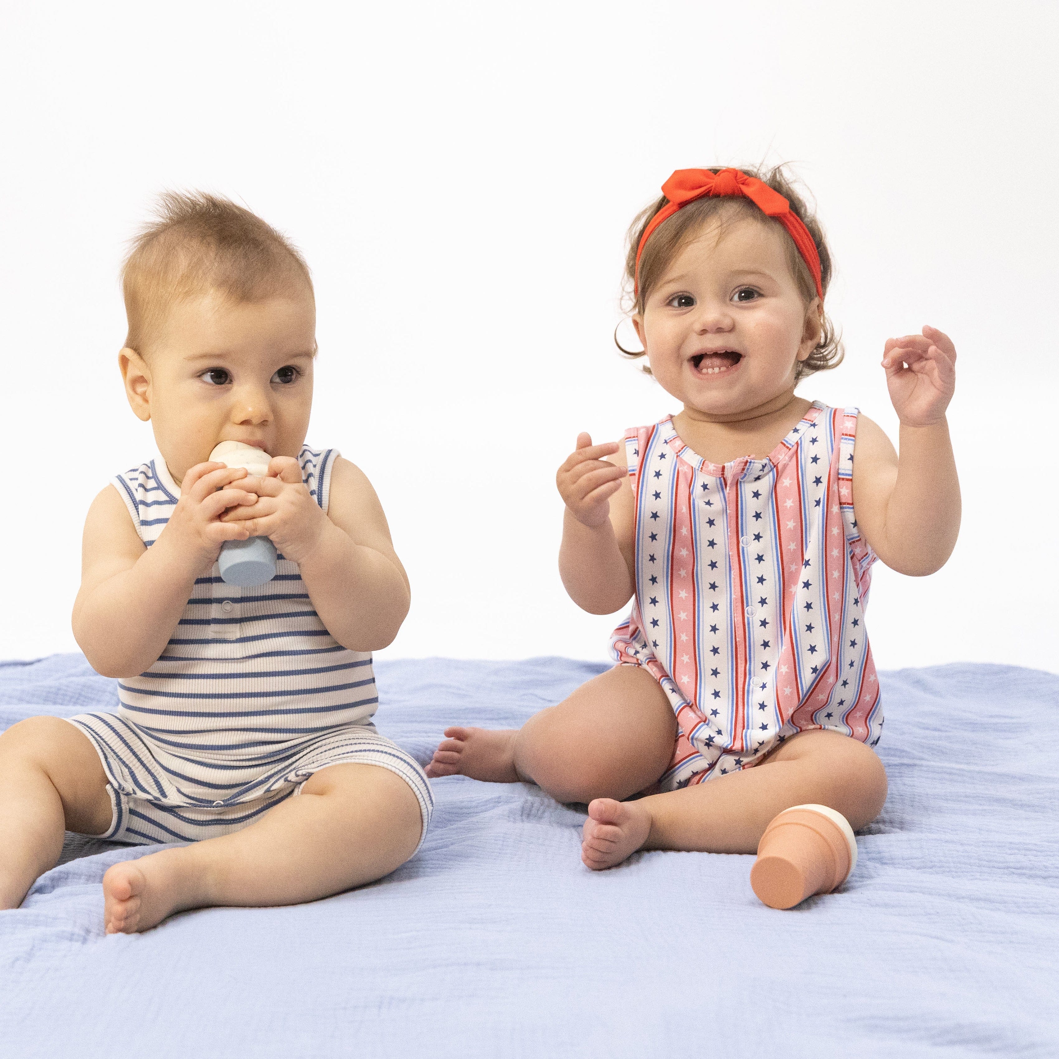Sleeveless Shortie Romper - Stars and Stripes