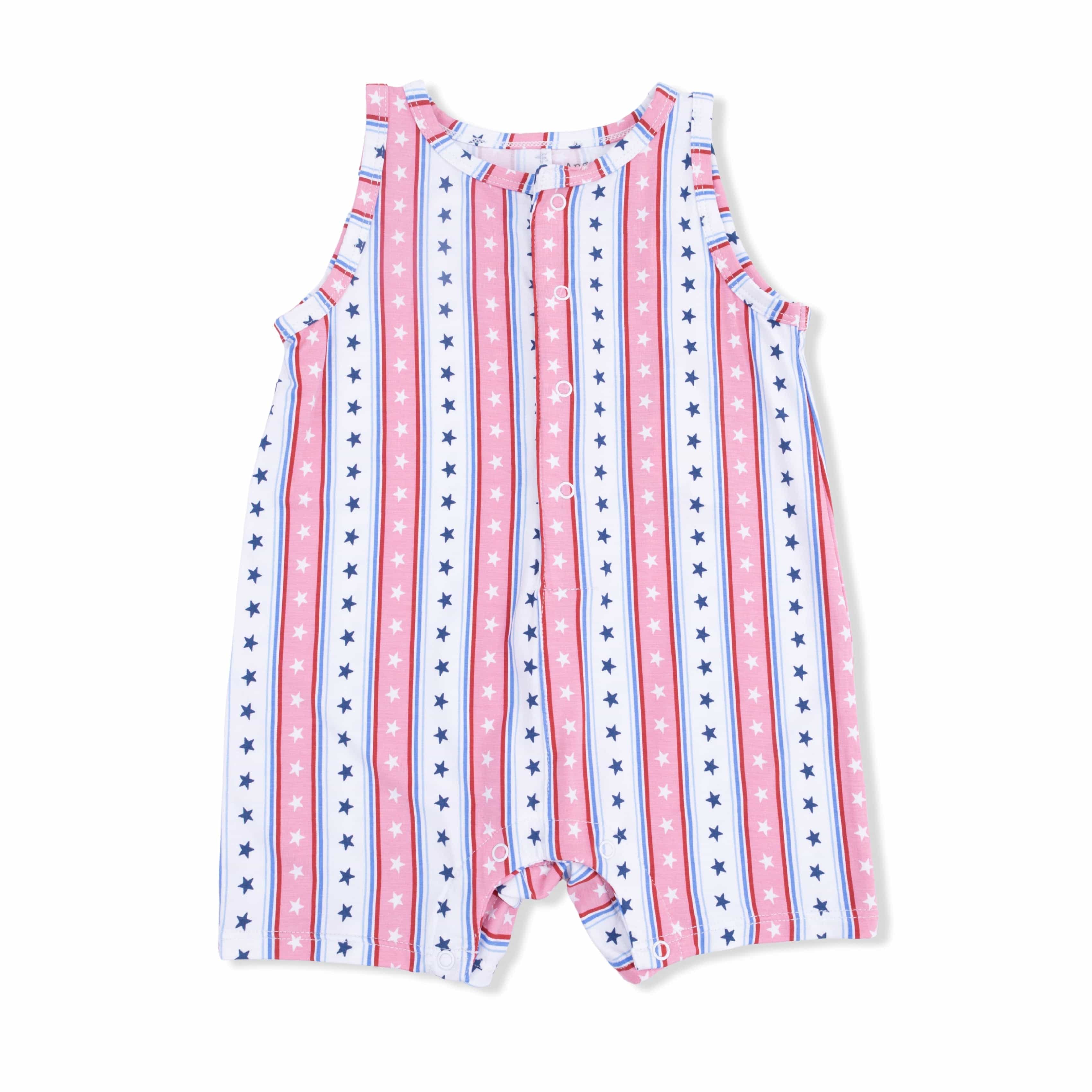 Sleeveless Shortie Romper - Stars and Stripes - Image 2