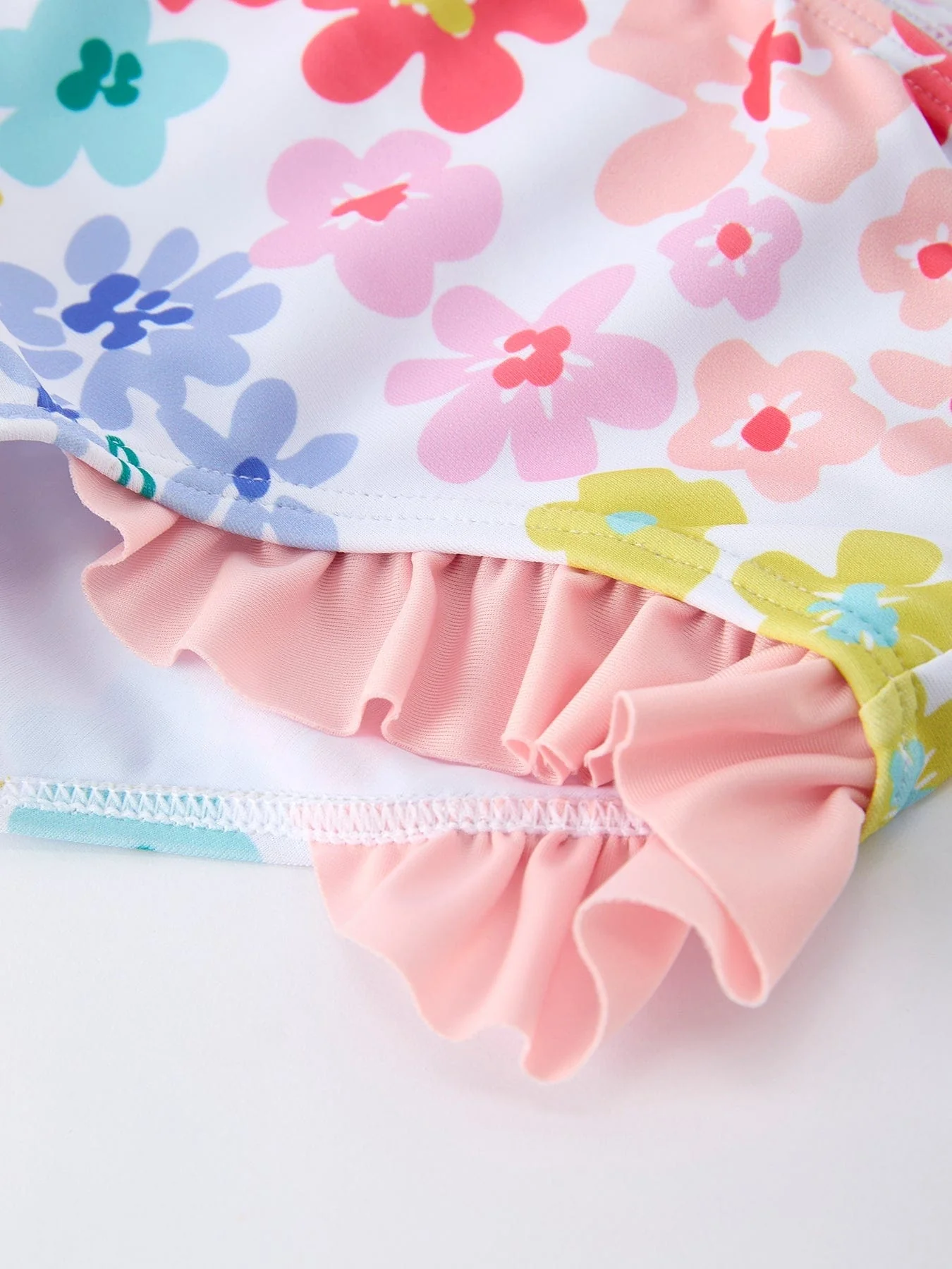 Summer Floral Girls Long Sleeve Swim Set - Image 5