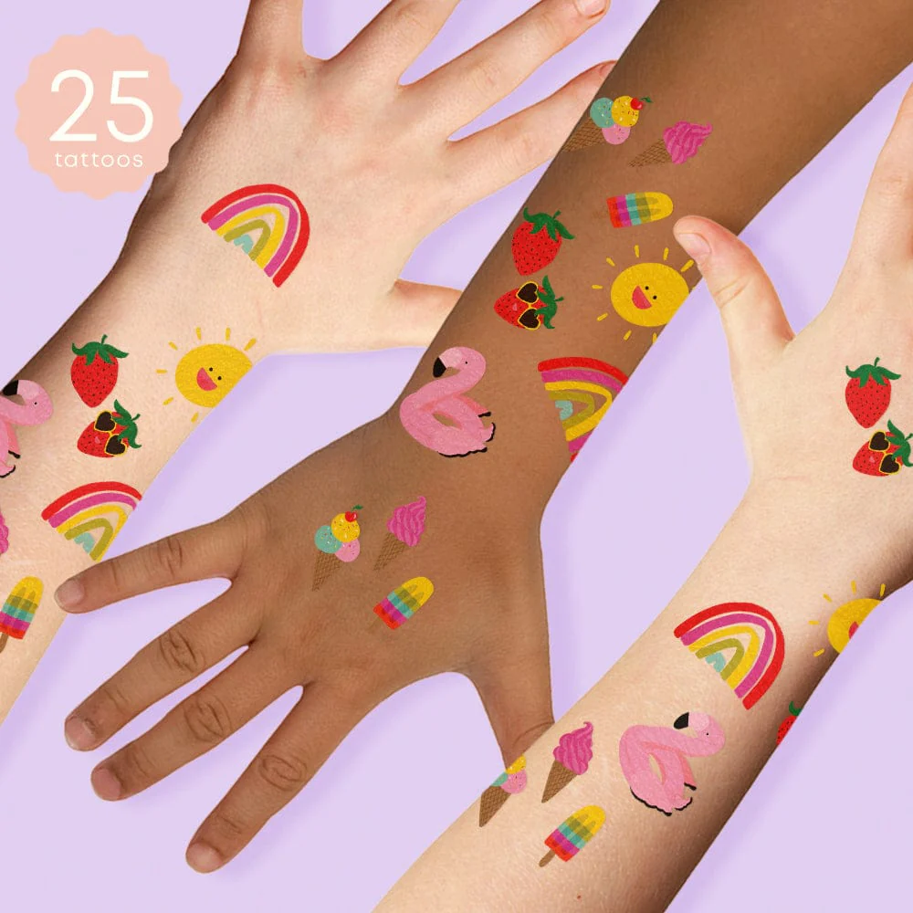 Summer Fun Variety Temporary Tattoos Set - Image 2