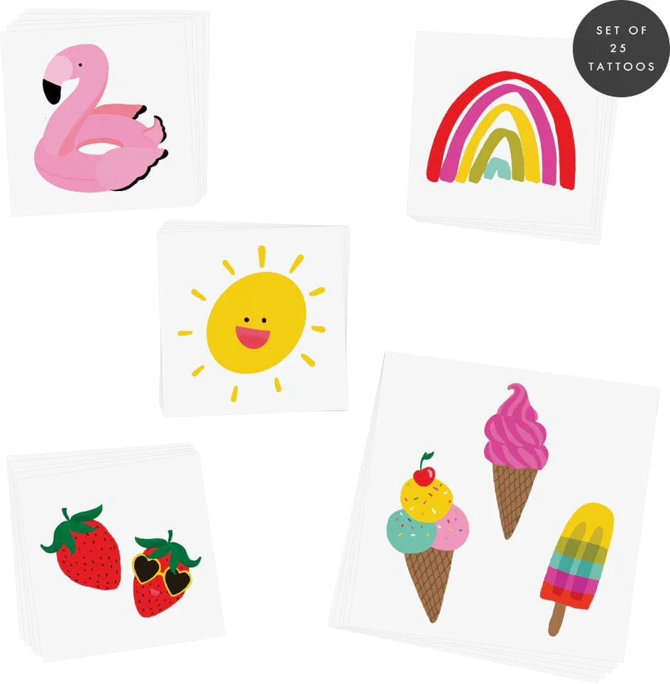 Summer Fun Variety Temporary Tattoos Set - Image 7