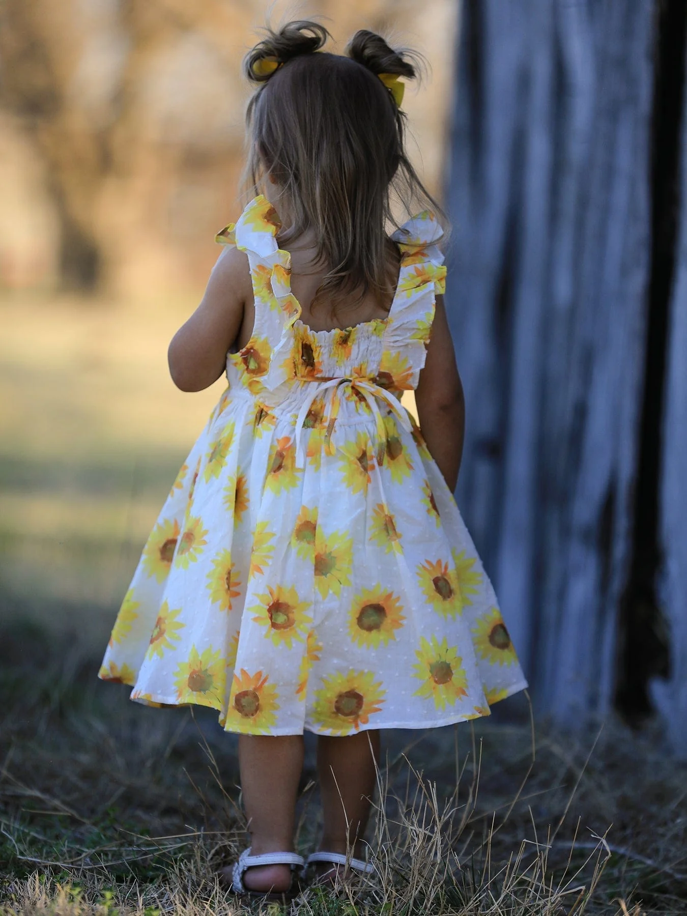 Sunflower Girls Smocked Ruffle Dress - Image 4