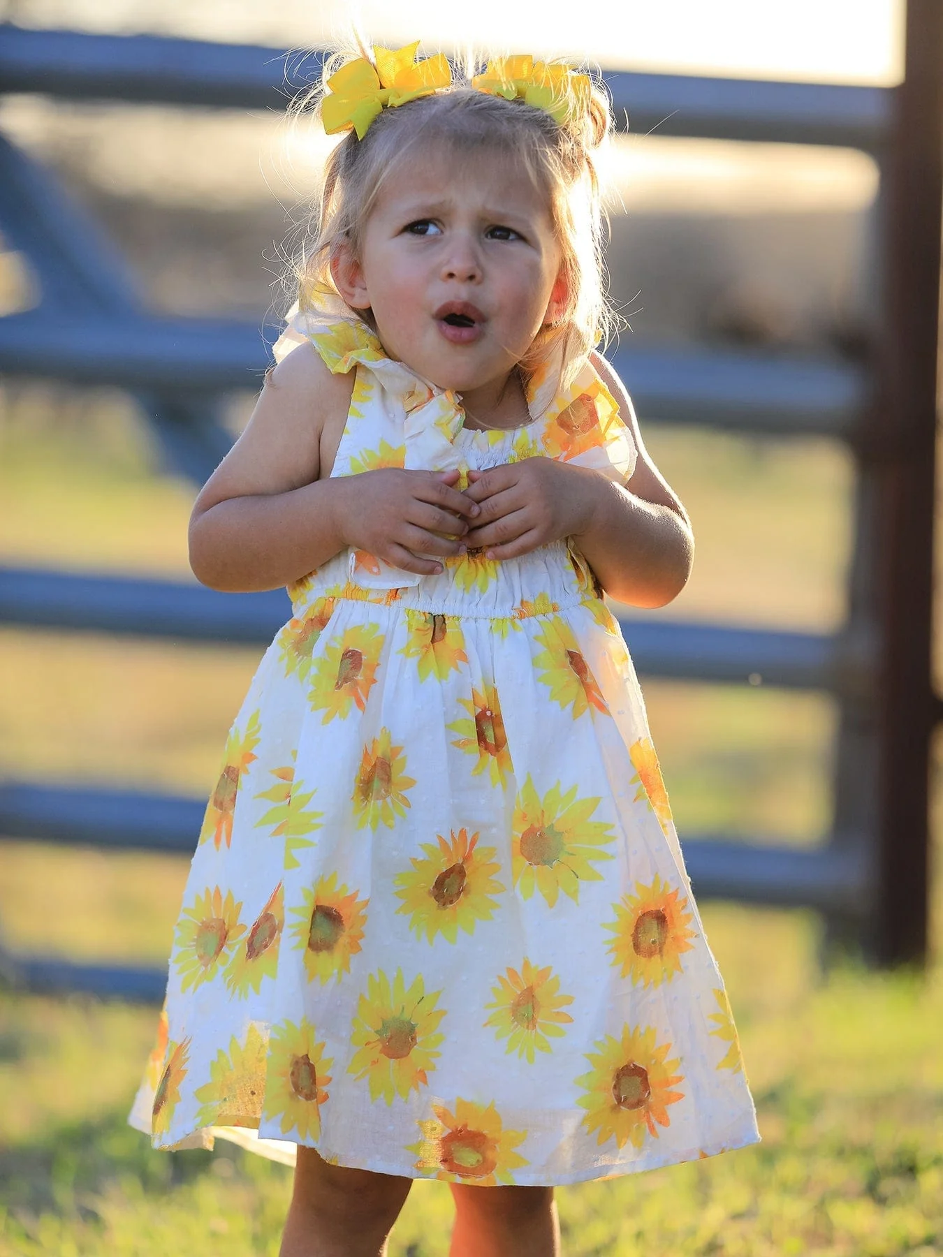 Sunflower Girls Smocked Ruffle Dress - Image 5