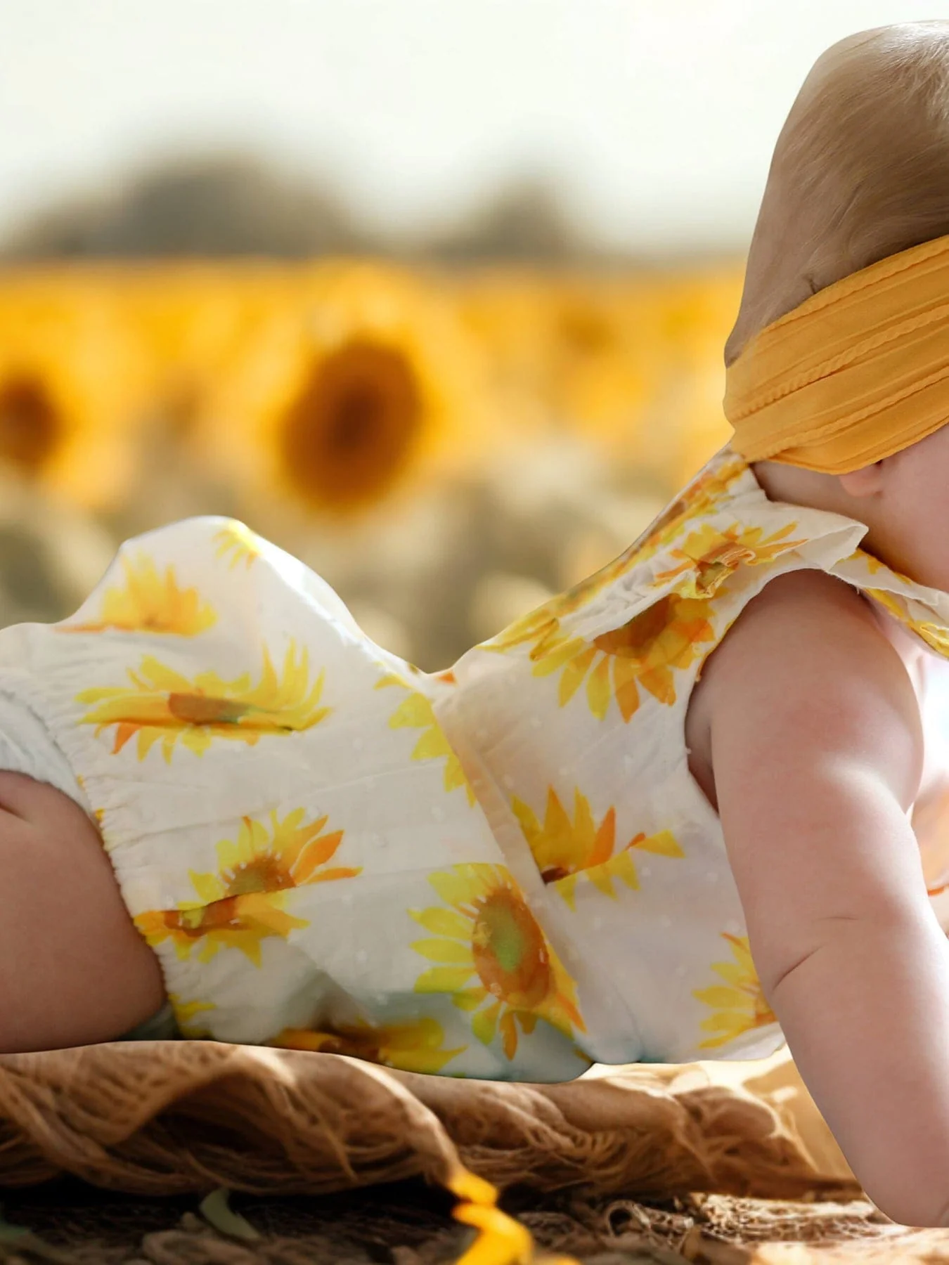Sunflower Girls Smocked Ruffle Romper - Image 2