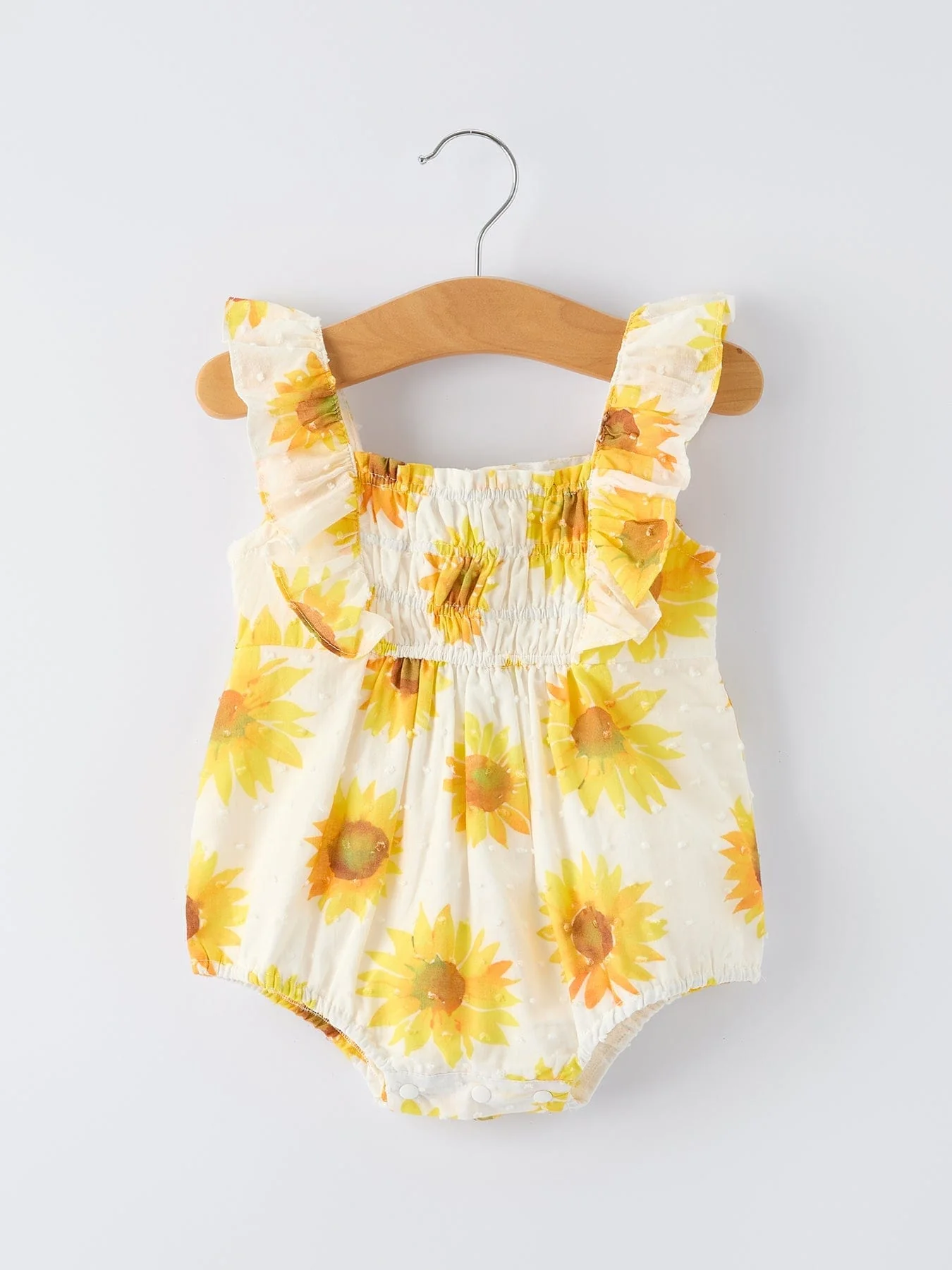 Sunflower Girls Smocked Ruffle Romper - Image 5