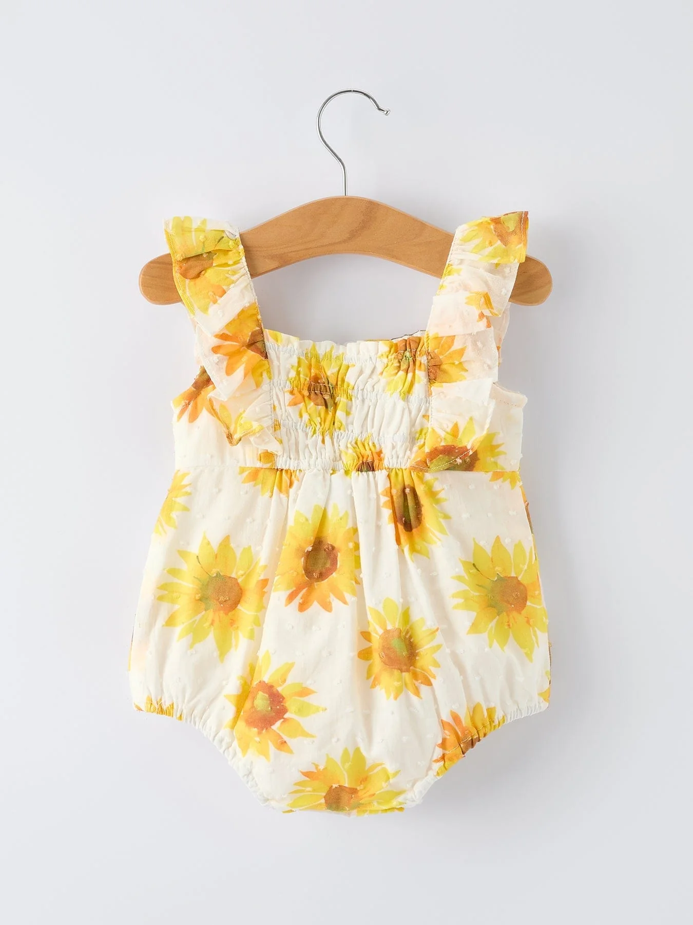 Sunflower Girls Smocked Ruffle Romper - Image 6