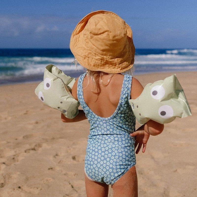 Kids Inflatable Arm Bands - Light Khaki Cookie the Croc - Image 3