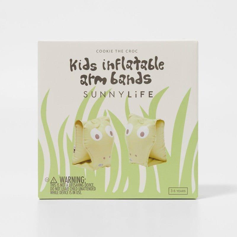 Kids Inflatable Arm Bands - Light Khaki Cookie the Croc - Image 4