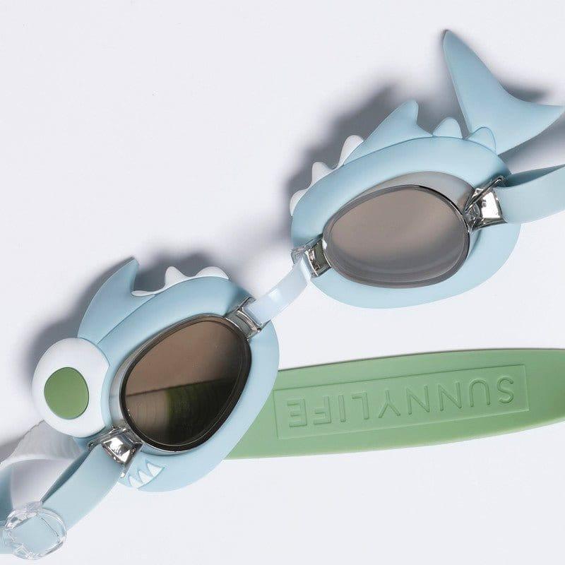 Mini Swim Goggles - Khaki Shark Tribe - Image 2
