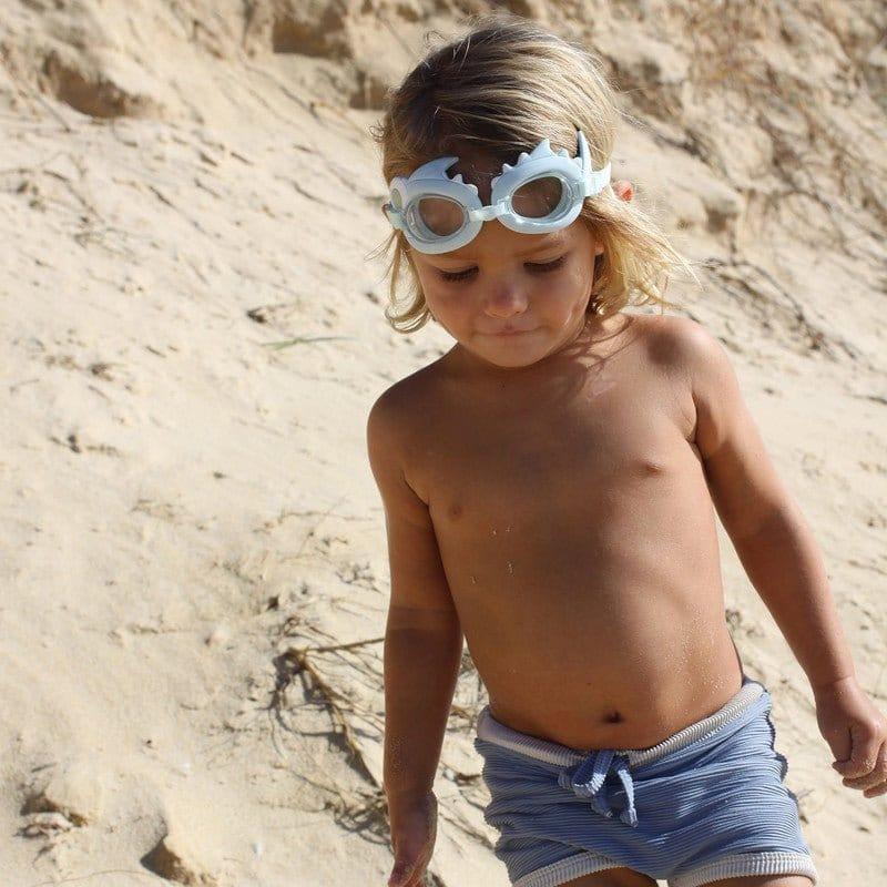 Mini Swim Goggles - Khaki Shark Tribe - Image 3