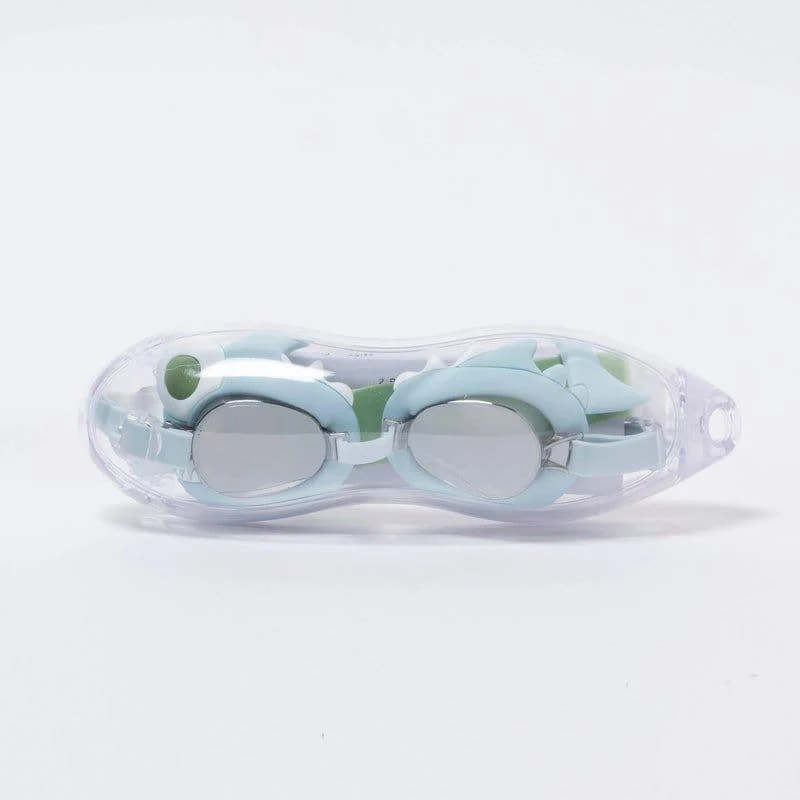 Mini Swim Goggles - Khaki Shark Tribe - Image 5