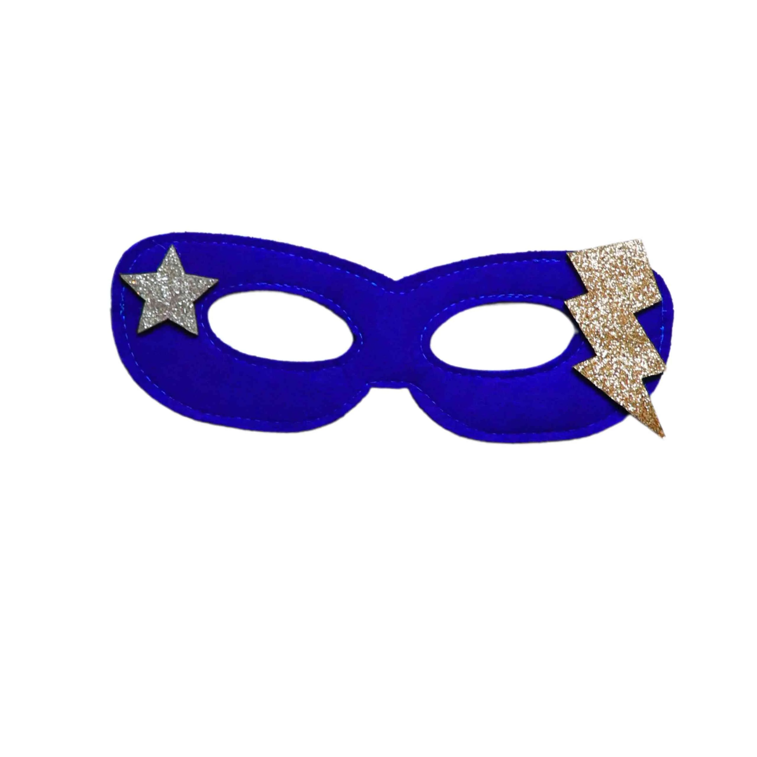 Superhero Mask and Cuff Set - Blue & Silver - Image 2