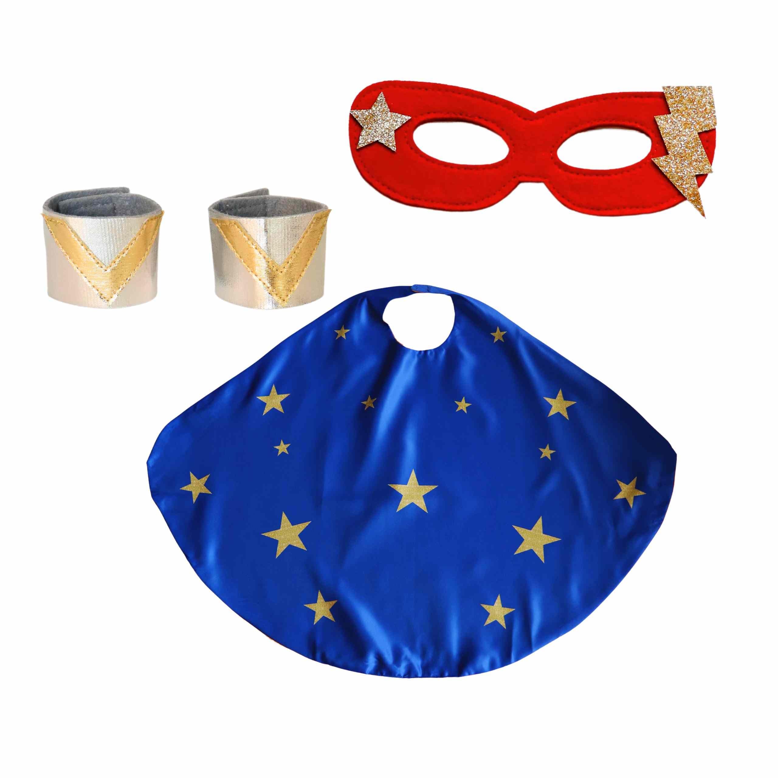 Superhero Star Power Cape Set - Blue - Image 2