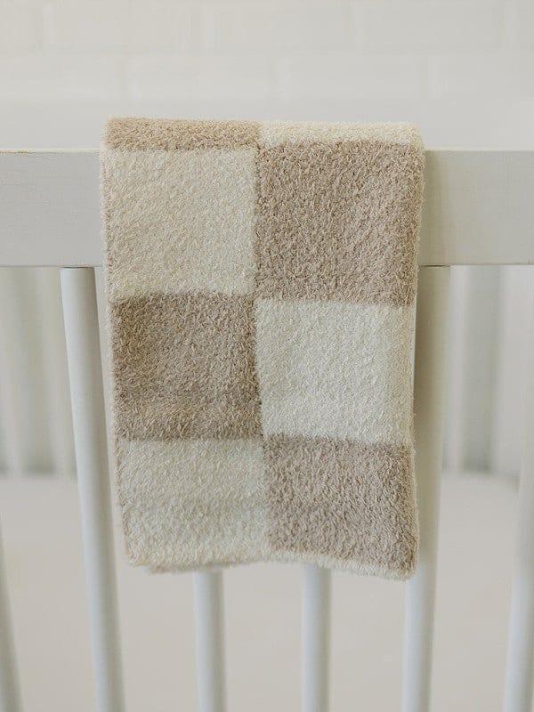 Plush Blanket - Taupe Checkered - Image 14