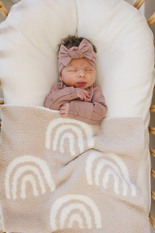 Plush Blanket - Taupe Rainbow - Image 2