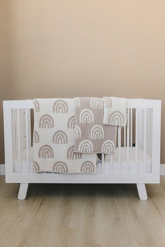 Plush Blanket - Taupe Rainbow - Image 3