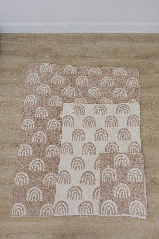 Plush Blanket - Taupe Rainbow - Image 4