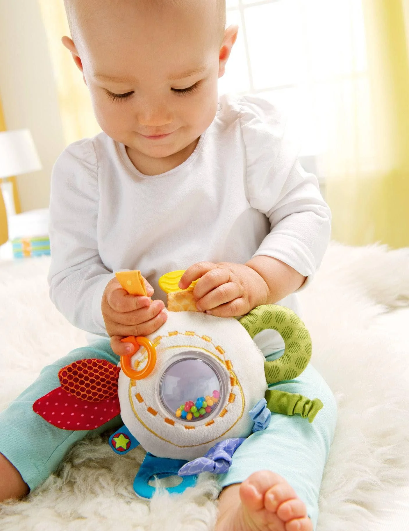 Teether Cuddly Rainbow Round Activity Toy - Image 3