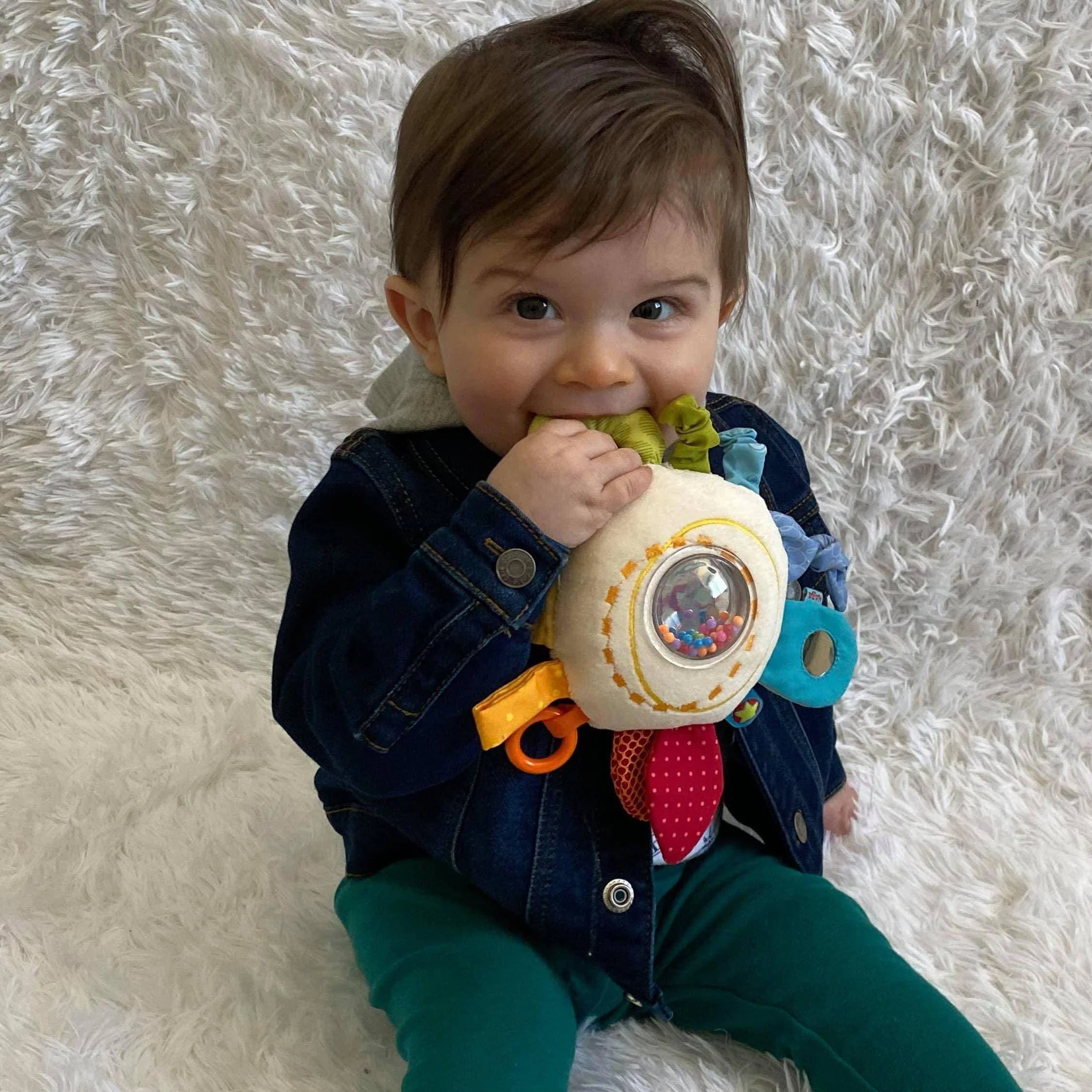 Teether Cuddly Rainbow Round Activity Toy - Image 4