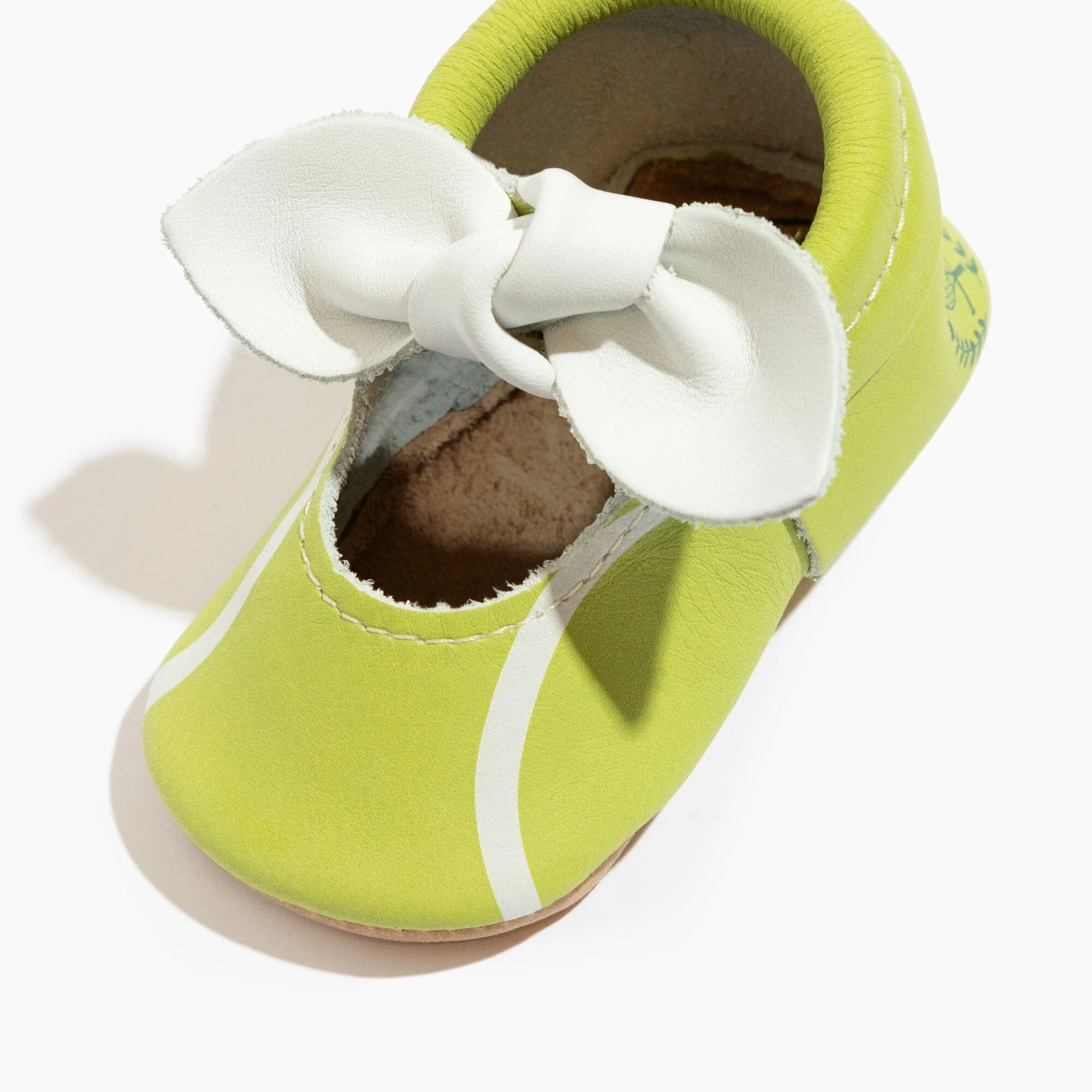 Tennis Match Knotted Bow Baby Shoe - Image 2