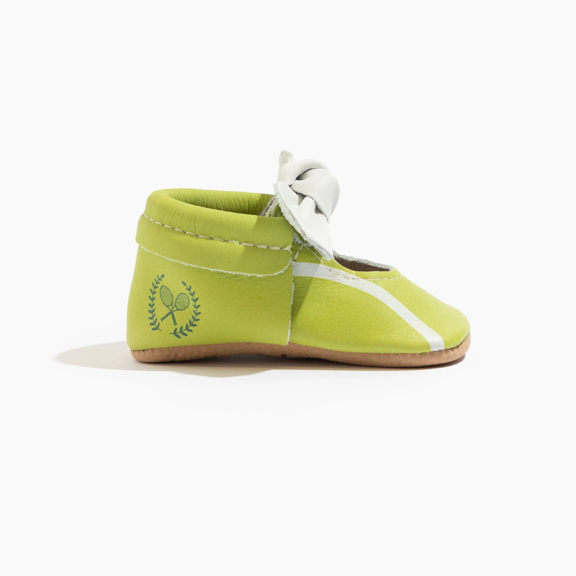 Tennis Match Knotted Bow Baby Shoe - Image 4