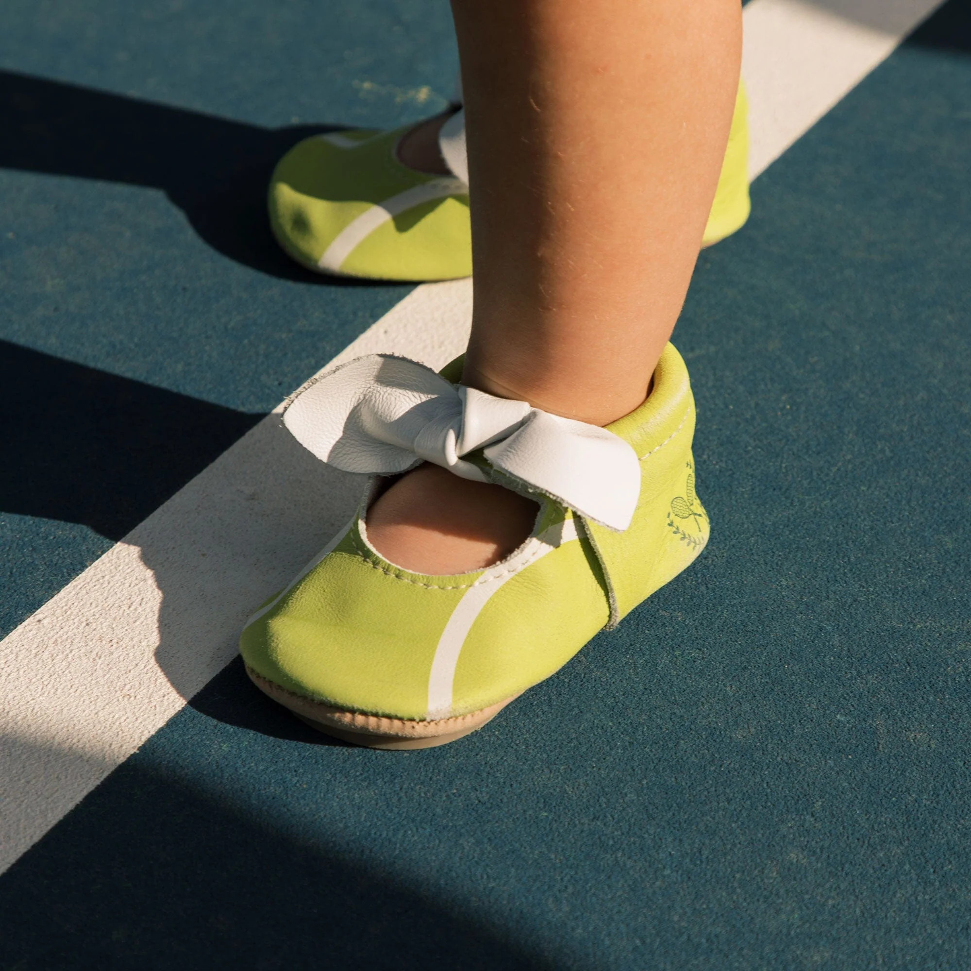 Tennis Match Knotted Bow Baby Shoe - Image 5