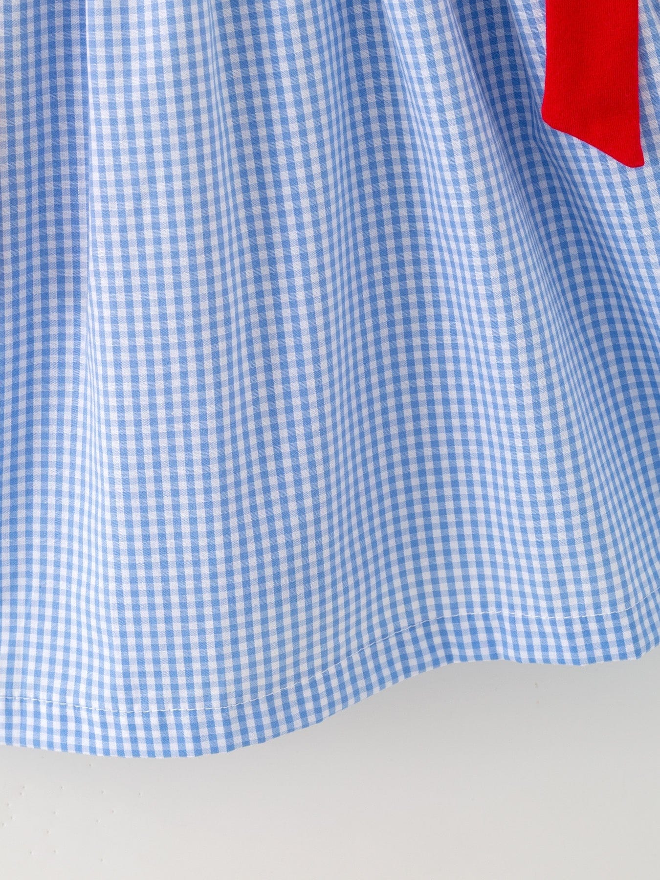 Toddler Girls Baseball Smocked Dress - Blue Plaid Summer Outfit - Image 4