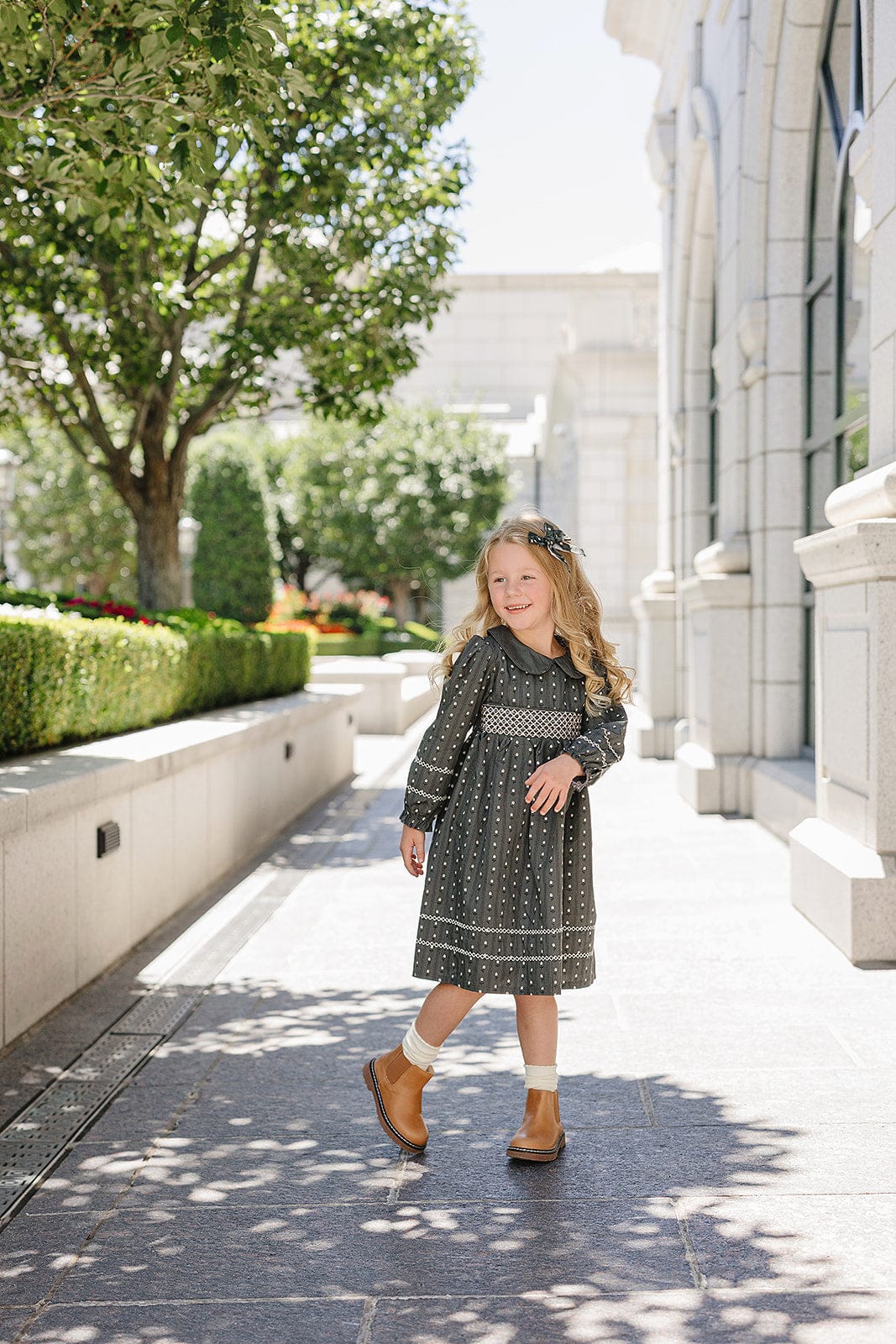 Tulip Smocked Peter Pan Collar Dress - Image 8