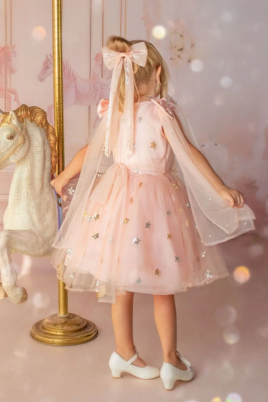 Twinkle Star Blush Pink Tulle Dress - Image 2