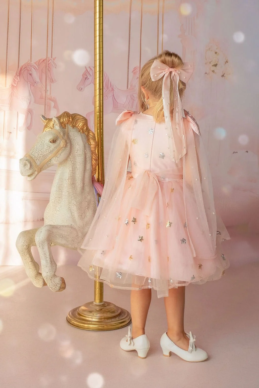 Twinkle Star Blush Pink Tulle Dress - Image 5