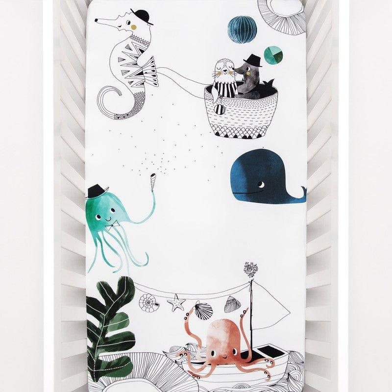 Crib Sheet, Underwater Love - Standard Size - Image 2