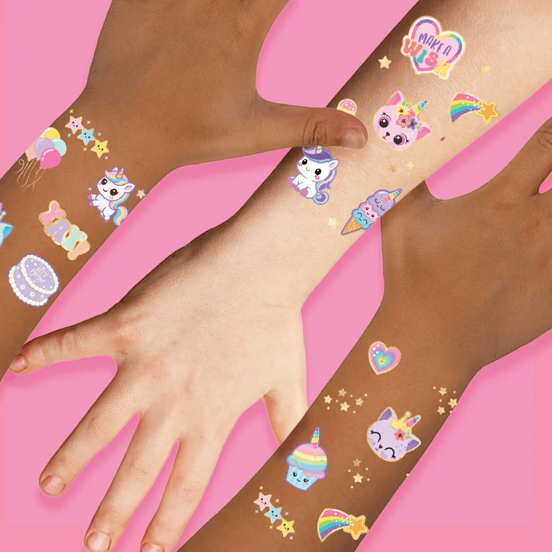 Unicorn Celebration Temporary Tattoos - Image 2