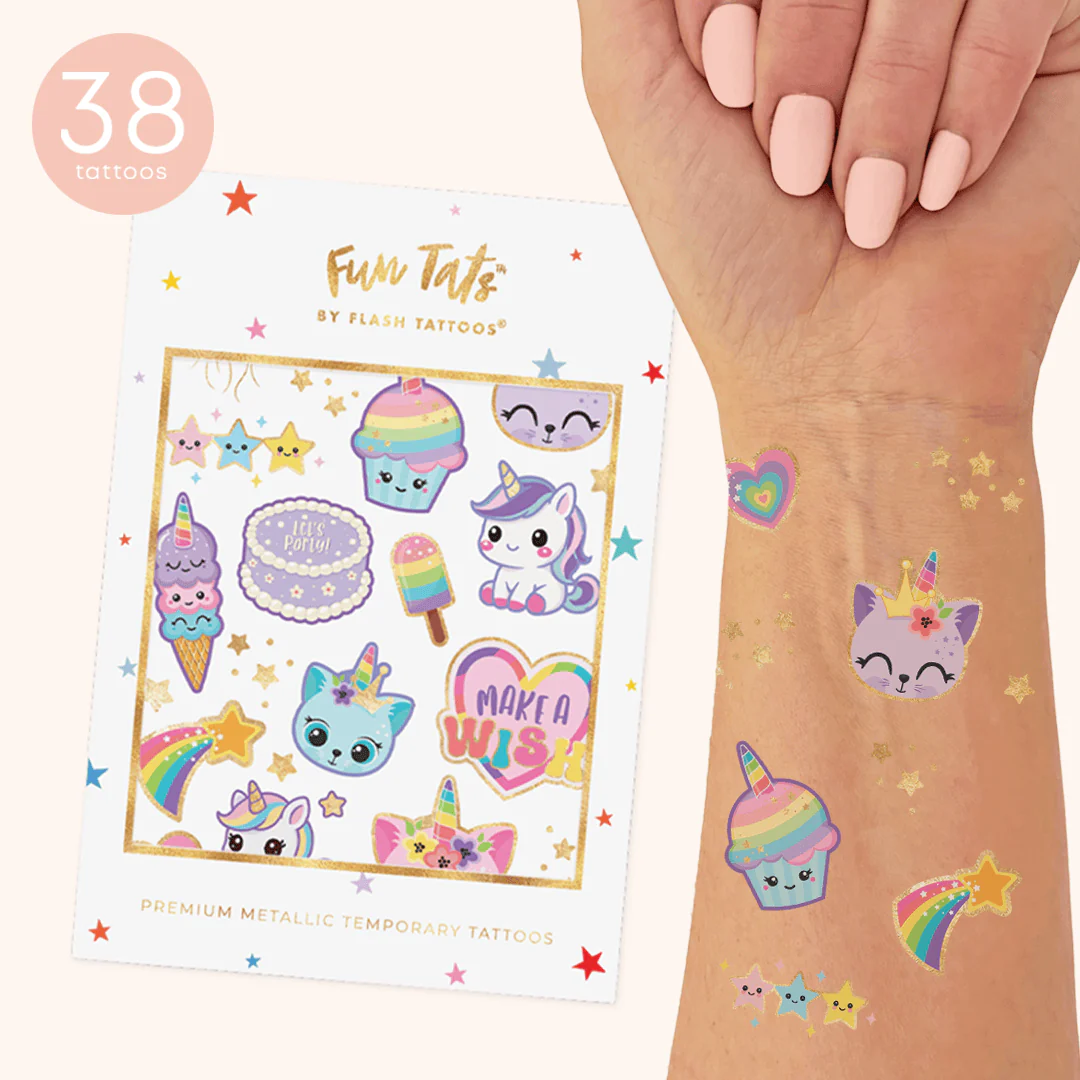 Unicorn Celebration Temporary Tattoos - Image 4