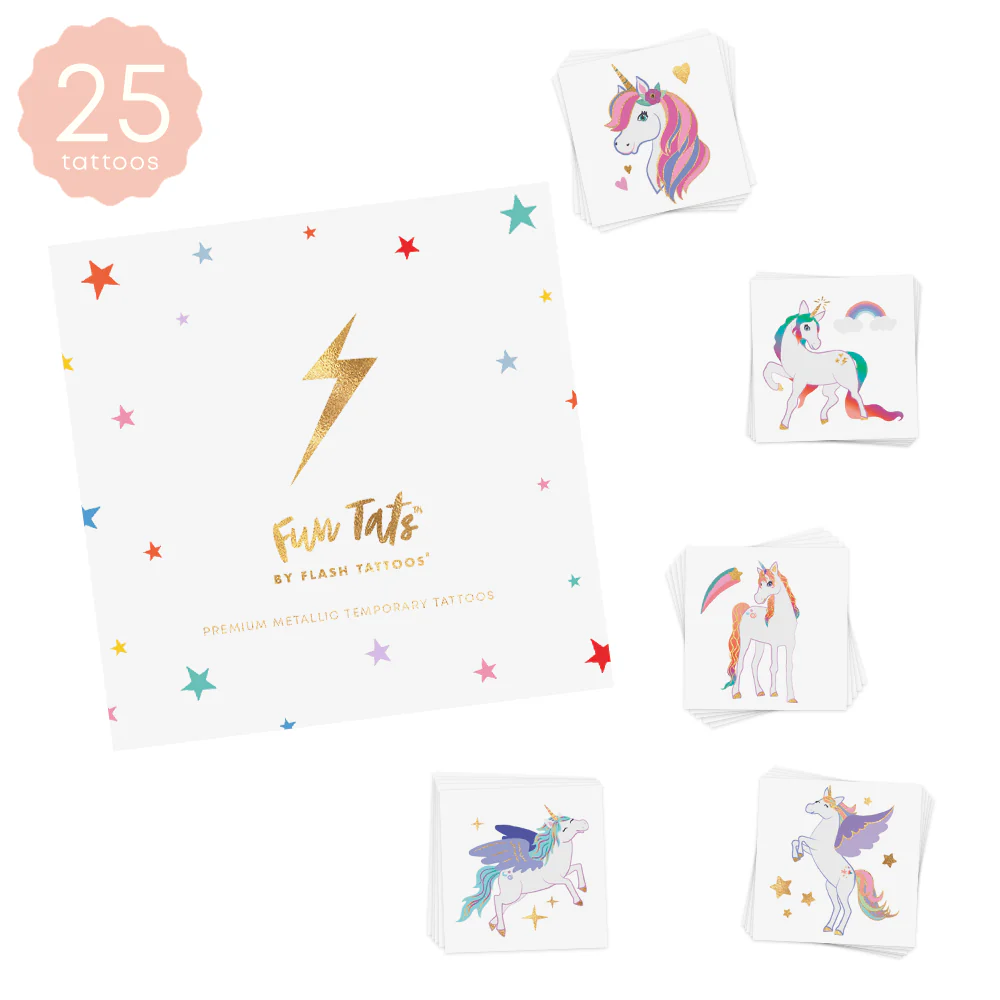 Unicorn Party Variety Temporary Tattoos Set - Image 3