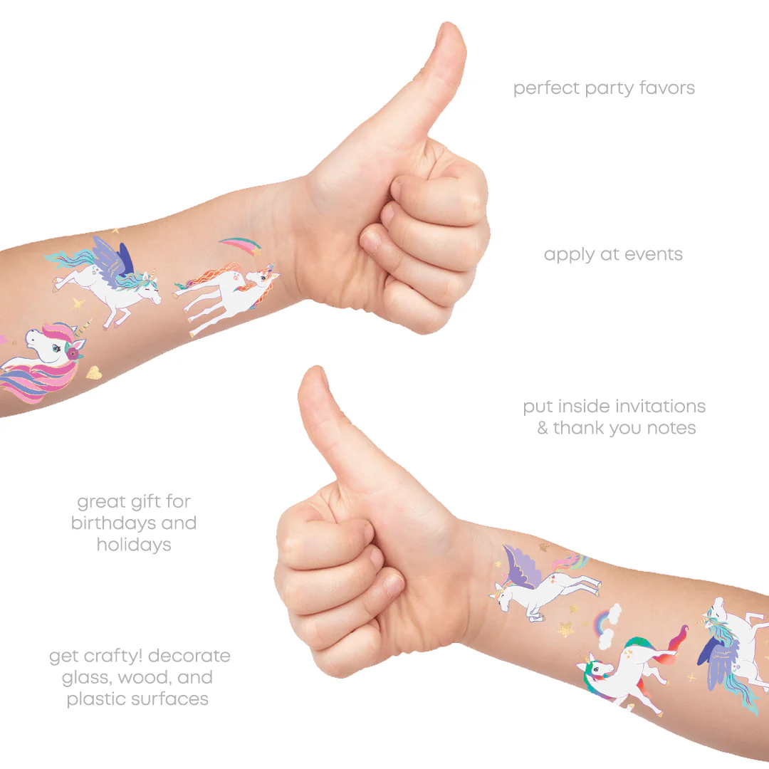 Unicorn Party Variety Temporary Tattoos Set - Image 8