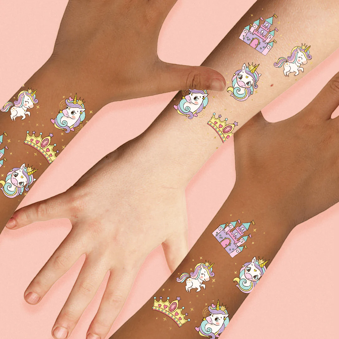 Unicorn Princess Variety Temporary Tattoos Set - Image 2