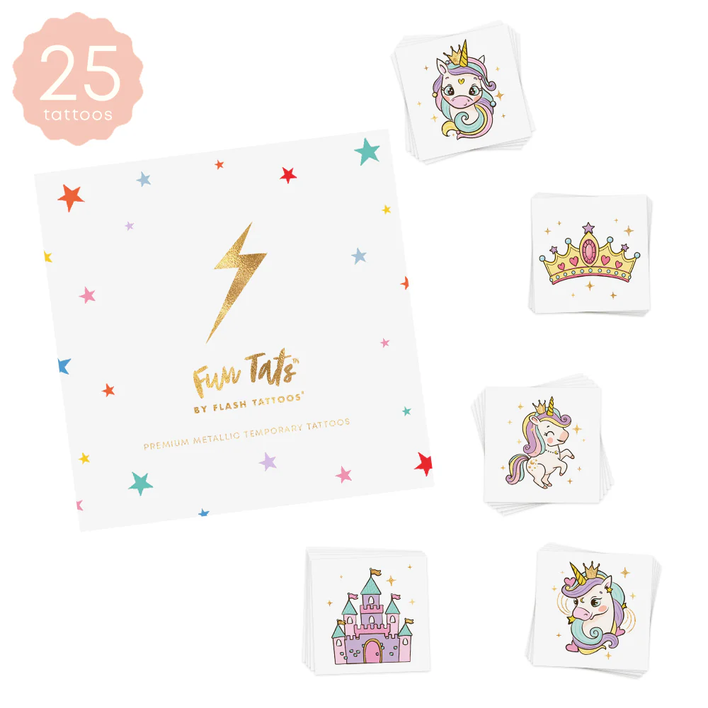 Unicorn Princess Variety Temporary Tattoos Set - Image 8