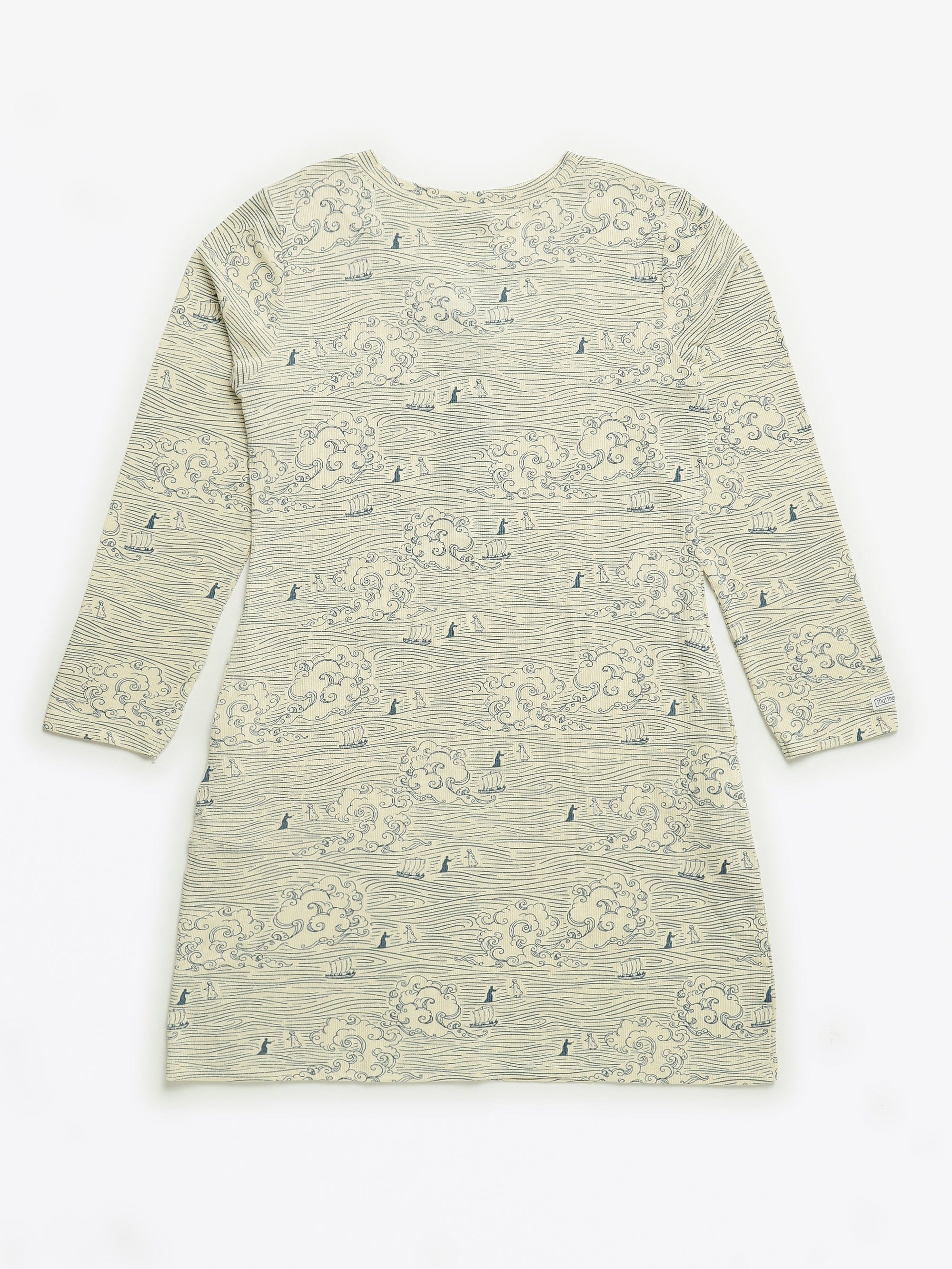 Walking on Water Ribbed Cotton-Bamboo Blend Womens Nightgown PJ - Image 3