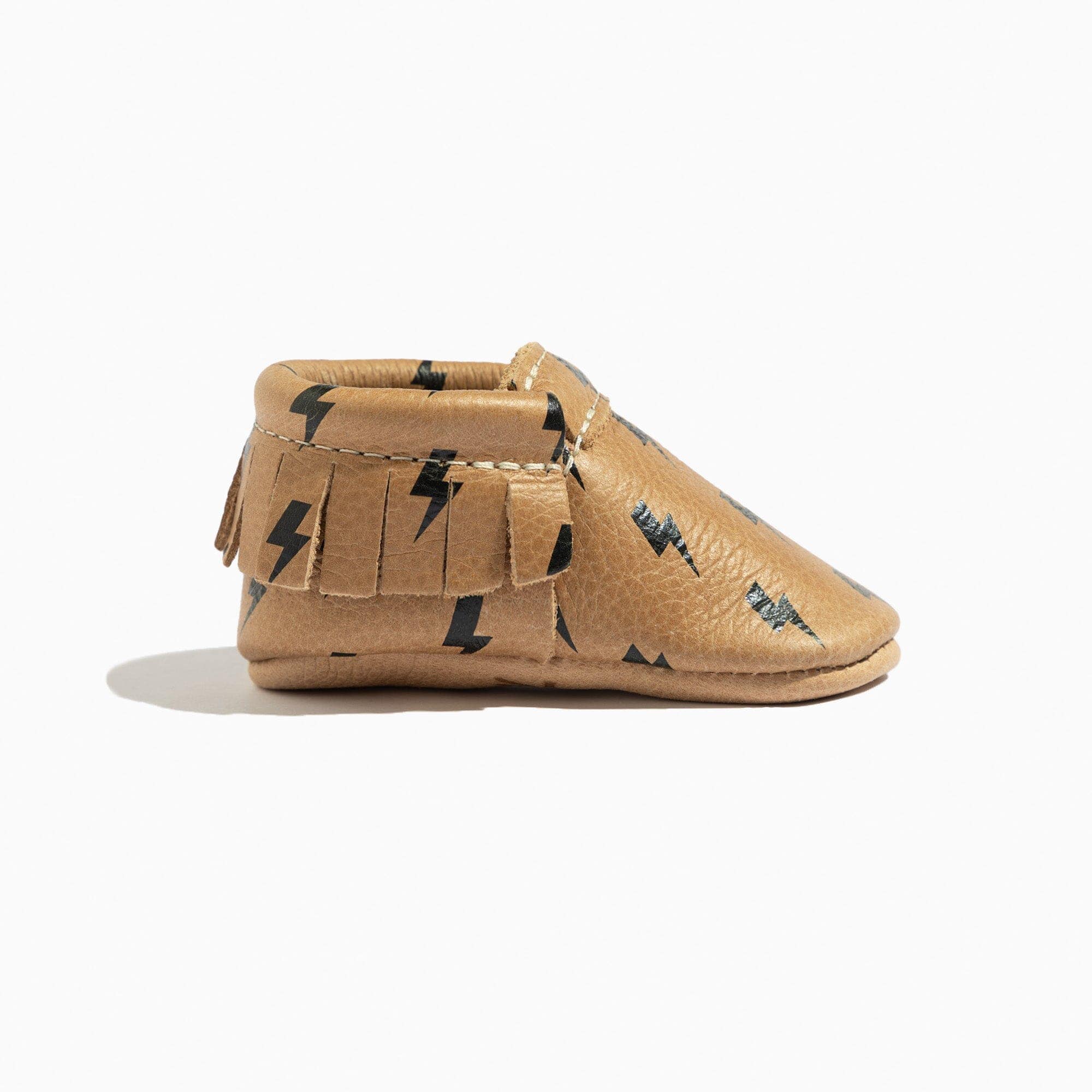 Weathered Brown Lightning Moccasin Baby Shoe - Image 3