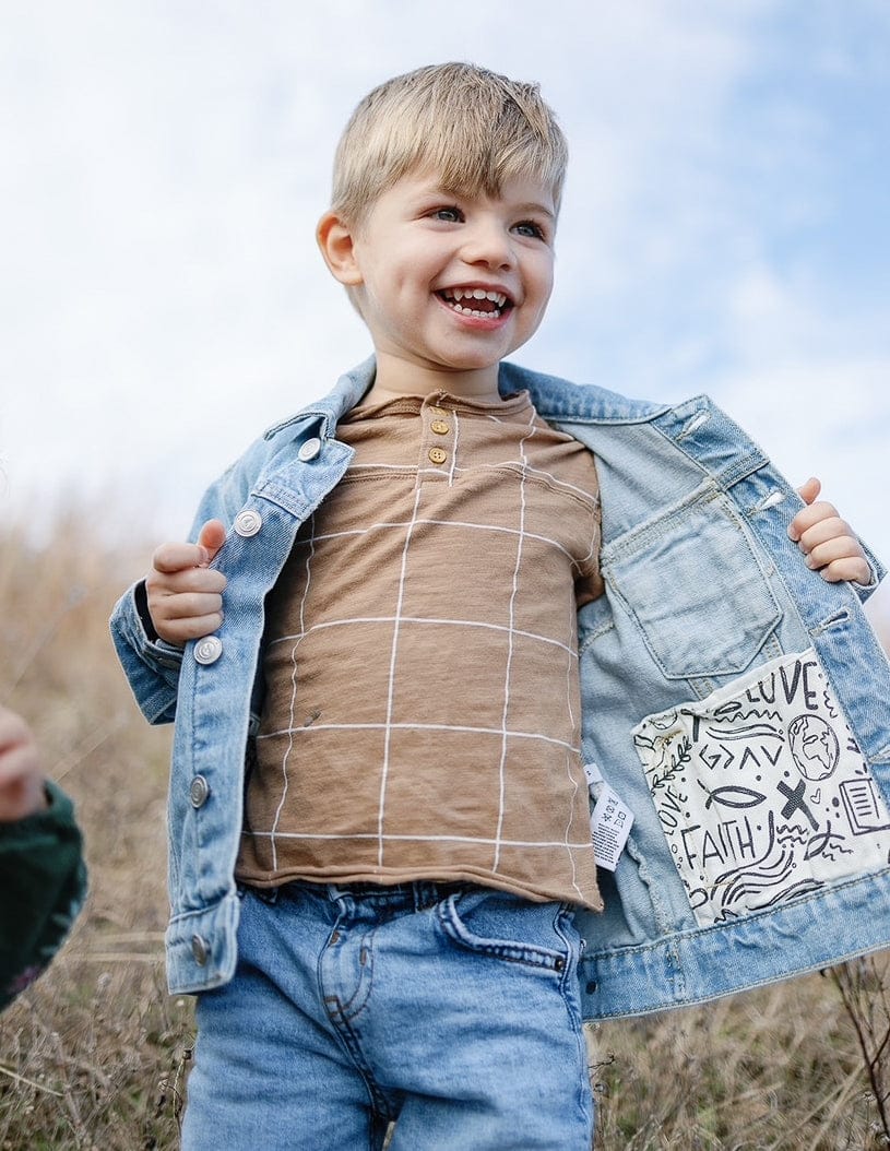 What a Friend in Jesus Kids Denim Jacket - Image 12