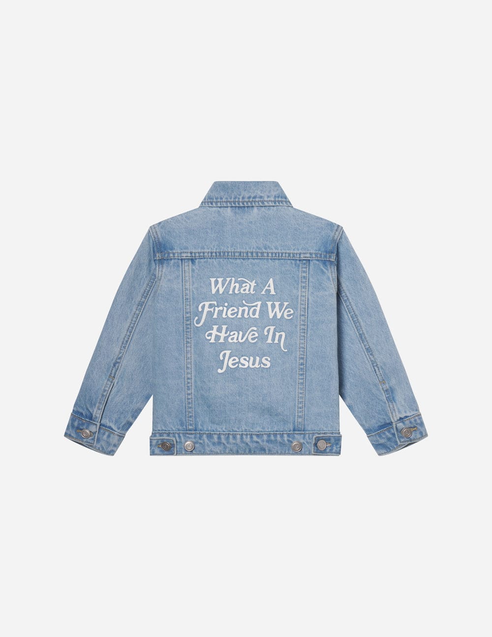 What a Friend in Jesus Kids Denim Jacket - Image 14