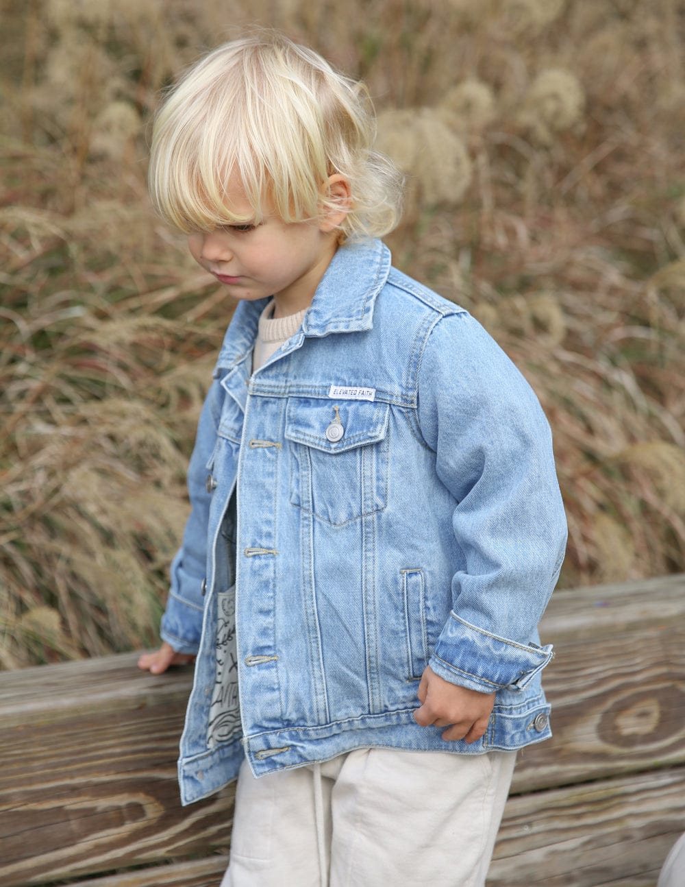 What a Friend in Jesus Kids Denim Jacket - Image 3