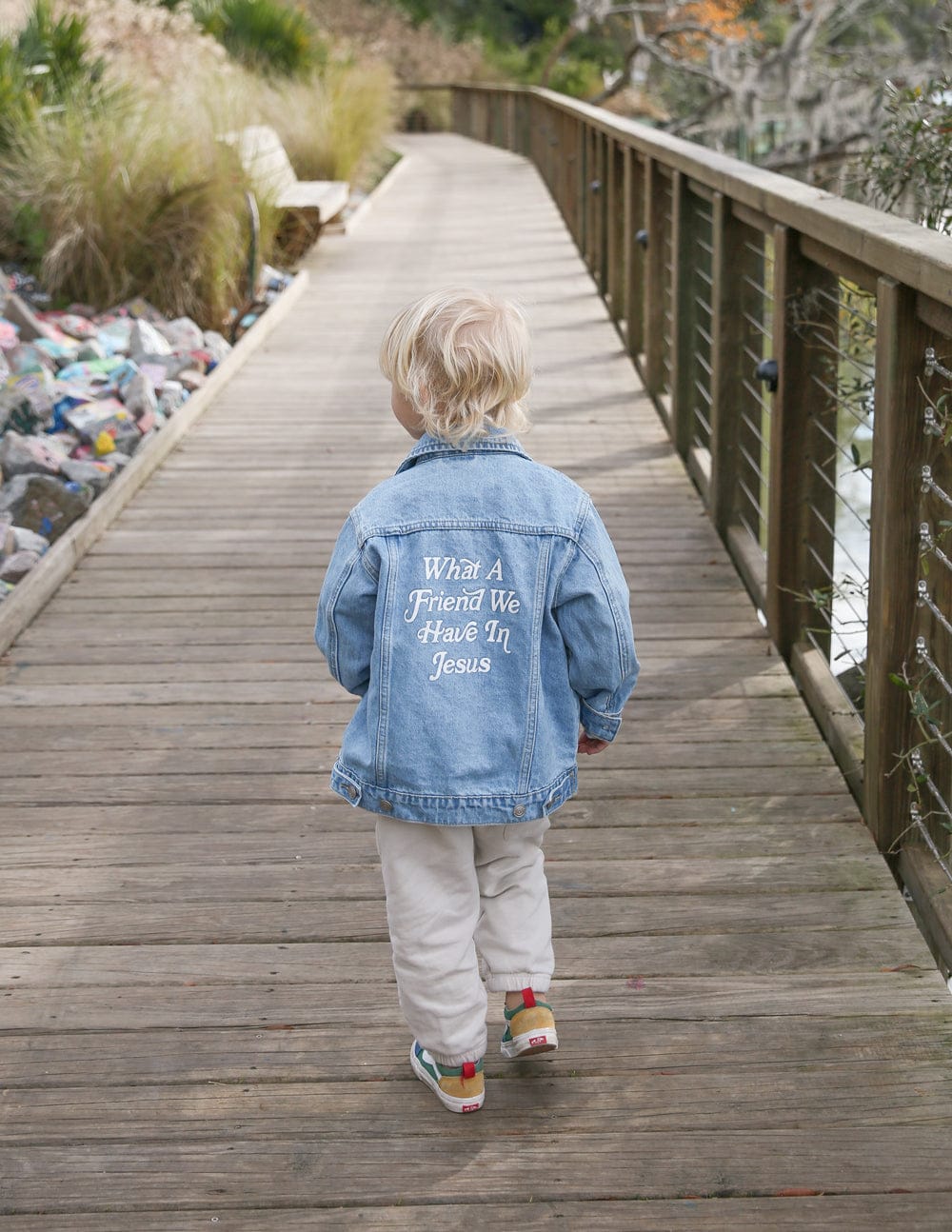 What a Friend in Jesus Kids Denim Jacket - Image 4